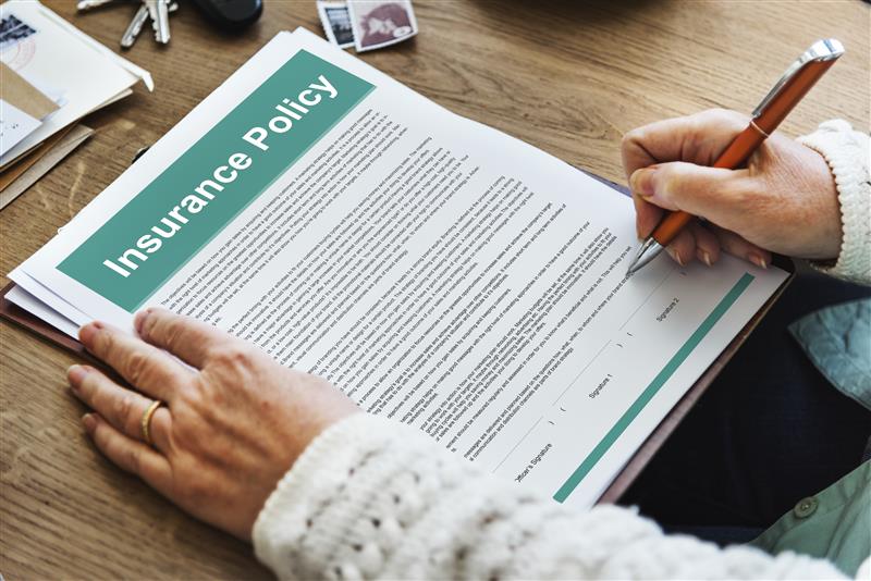 insurance policy agreement terms document concept