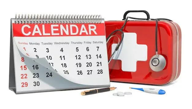 calendar with a first aid box.webp