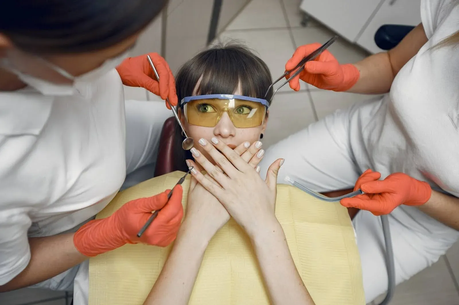 doctors performing inspection on a woman.webp